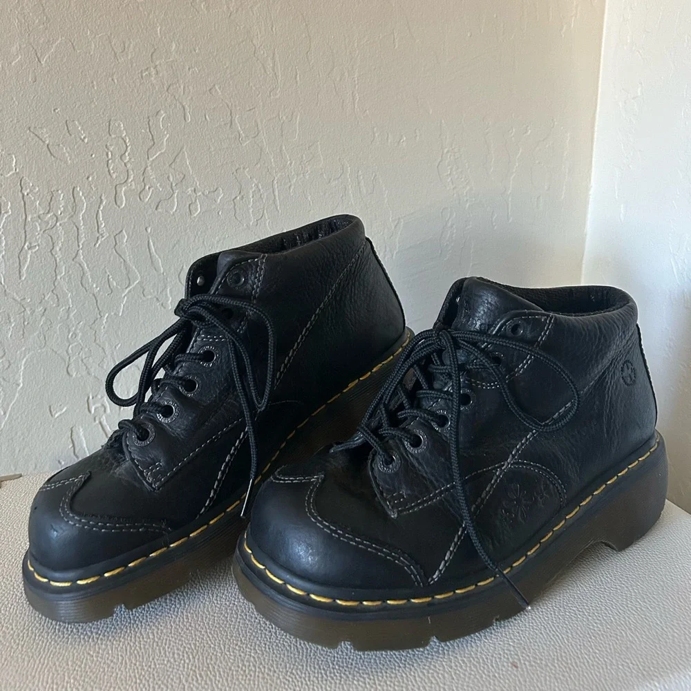 SOLD - Dr Martens Vintage Platform Daisy Oxford Shoes Y2k Leather 12283 - Picture 9 of 12